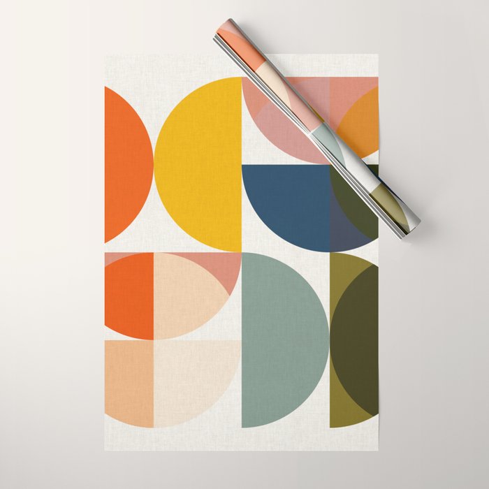 abstract geometry color 4 Wrapping Paper Gallery Image 1
