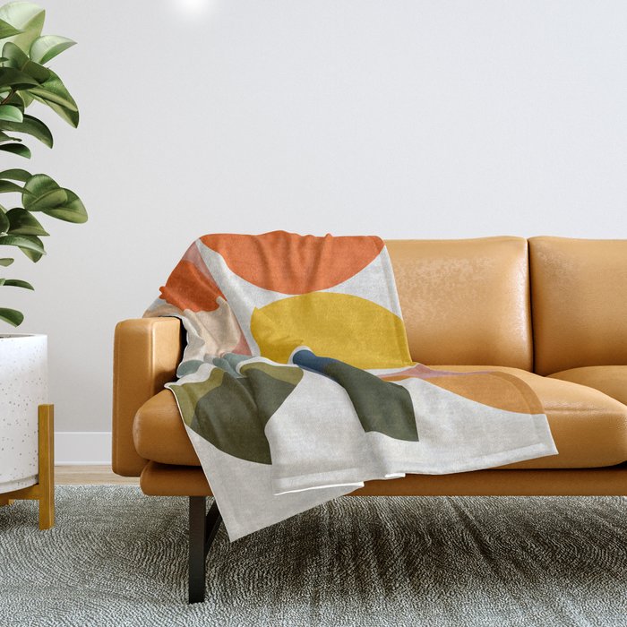 abstract geometry color 4 Throw Blanket Gallery Image 1