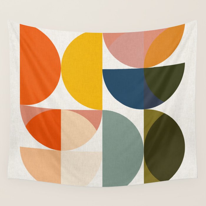 abstract geometry color 4 Wall Tapestry Gallery Image 1