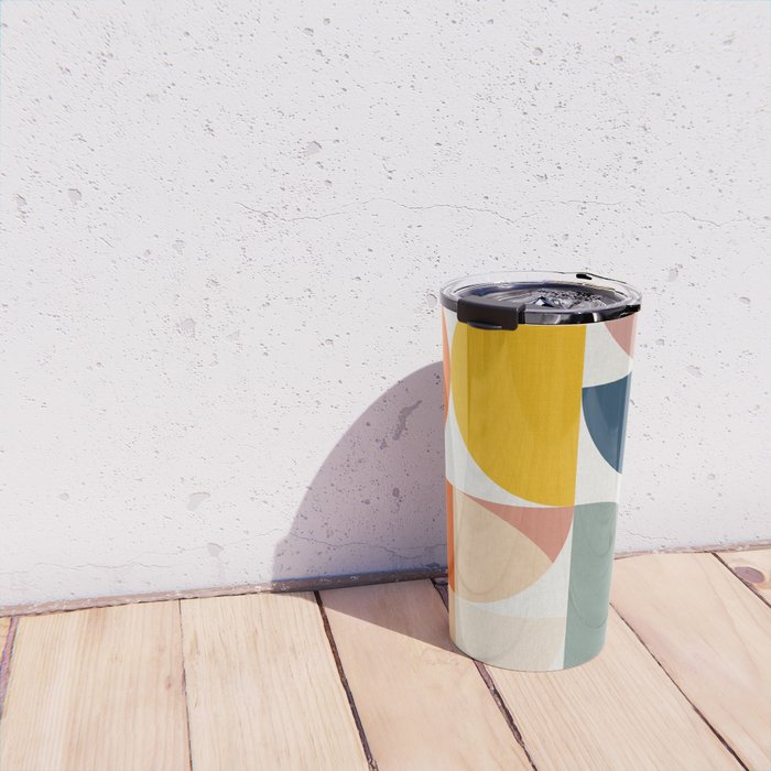 abstract geometry color 4 Travel Mug Gallery Image 4