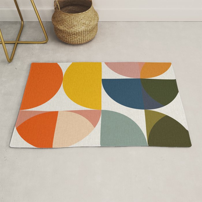 abstract geometry color 4 Rug Gallery Image 1
