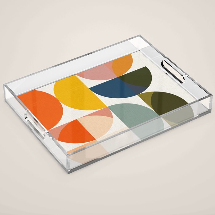 abstract geometry color 4 Acrylic Tray Gallery Image 1