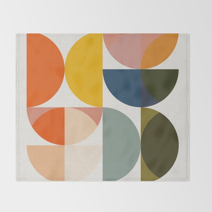 abstract geometry color 4 Throw Blanket Gallery Image 2