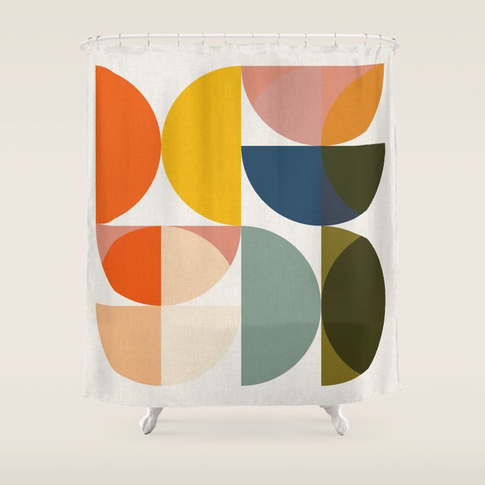 abstract geometry color 4 Shower Curtain Gallery Image 1