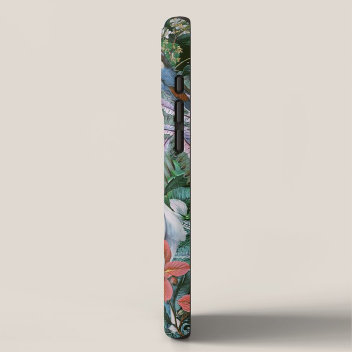 Botania I - Tropical Vintage Style Botanical Collage iPhone Case Gallery Image 2