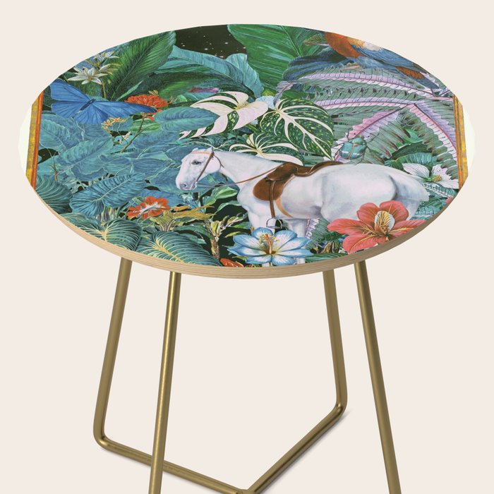 Botania I - Tropical Vintage Style Botanical Collage Side Table Gallery Image 2