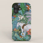 Botania I - Tropical Vintage Style Botanical Collage iPhone Case Gallery Image 1