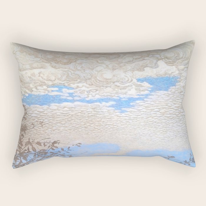 Bror Lindh Swedish Winter Sky Rectangular Pillow Gallery Image 1