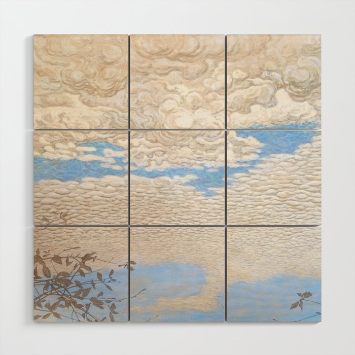 Bror Lindh Swedish Winter Sky Wood Wall Art Gallery Image 1