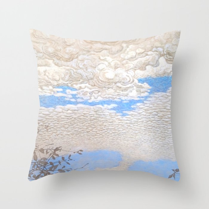 Bror Lindh Swedish Winter Sky Throw Pillow Gallery Image 1