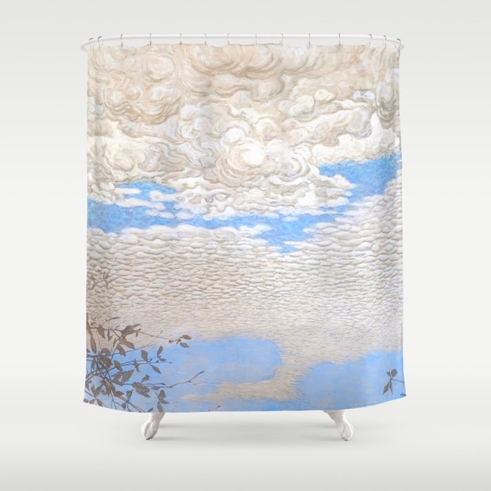 Bror Lindh Swedish Winter Sky Shower Curtain Gallery Image 1