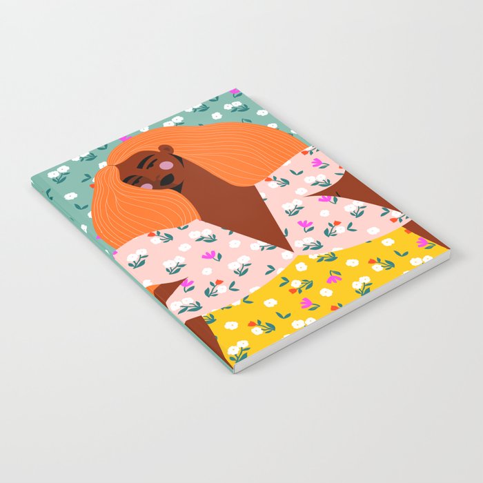 Dainty Floral Beauty - Orange Hair Notebook Gallery Image 2