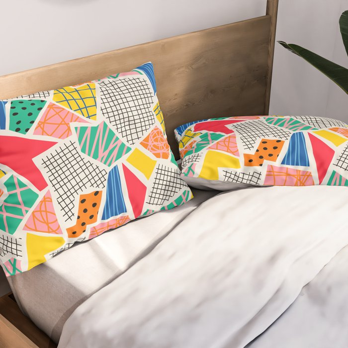 Color Patchwork: Bauhaus Edition Pillow Sham Gallery Image 2