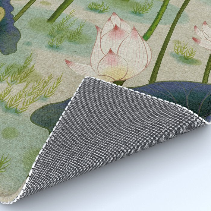 Lotus flowers B - Minhwa-Korean traditional/folk art Rug Gallery Image 4