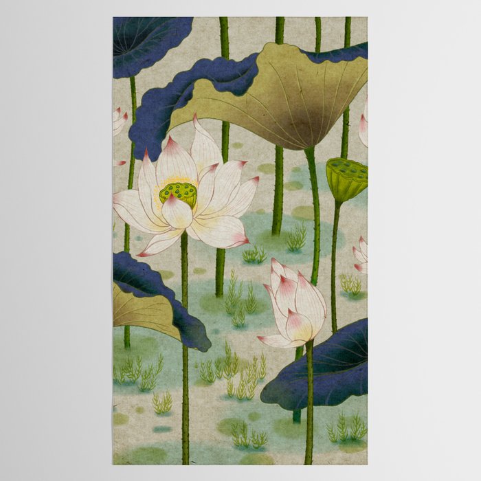 Lotus flowers B - Minhwa-Korean traditional/folk art Tablecloth Gallery Image 2