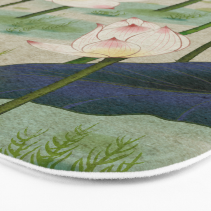 Lotus flowers B - Minhwa-Korean traditional/folk art Bath Mat Gallery Image 3