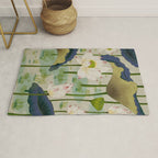 Lotus flowers B - Minhwa-Korean traditional/folk art Rug Gallery Image 1