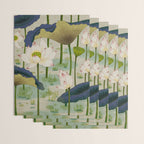 Lotus flowers B - Minhwa-Korean traditional/folk art Wrapping Paper Gallery Image 3