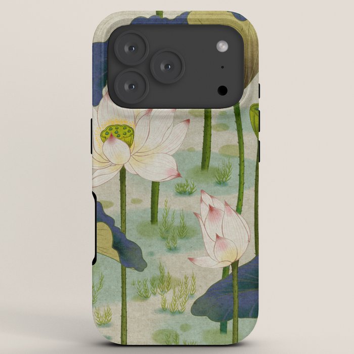 Lotus flowers B - Minhwa-Korean traditional/folk art iPhone Case Gallery Image 7