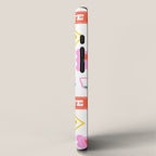 Retro funny sticker quote label pattern iPhone Case Gallery Image 2