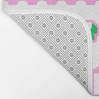Retro funny sticker quote label pattern Bath Mat Gallery Image 2