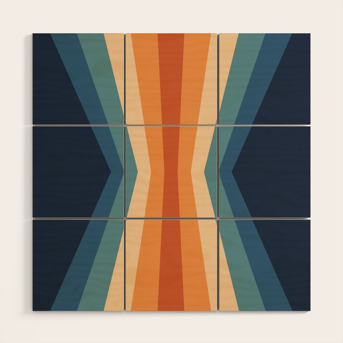 70's Retro Reflection Wood Wall Art Gallery Image 1