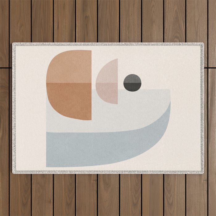Abstract Minimal Shapes 14 Outdoor Rug Gallery Image 1