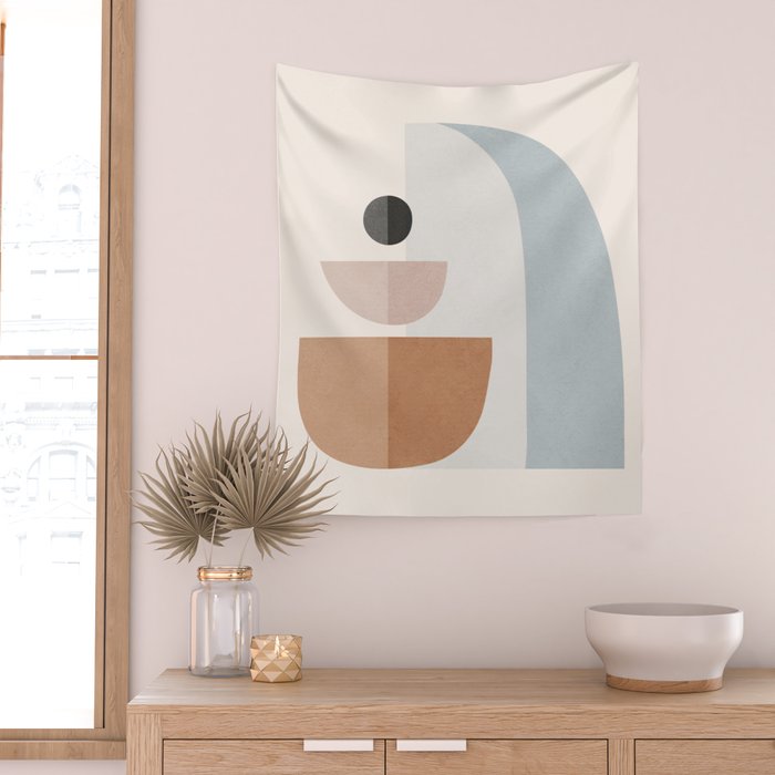 Abstract Minimal Shapes 14 Wall Tapestry Gallery Image 2