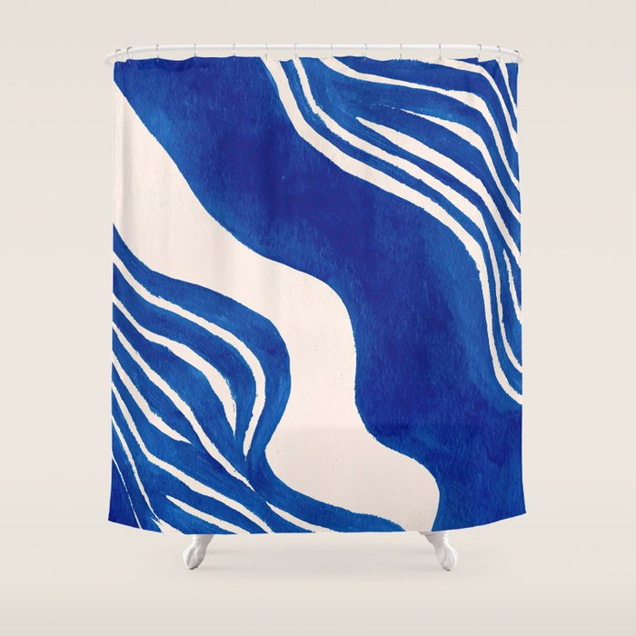 Indigo Flow Shower Curtain Gallery Image 1