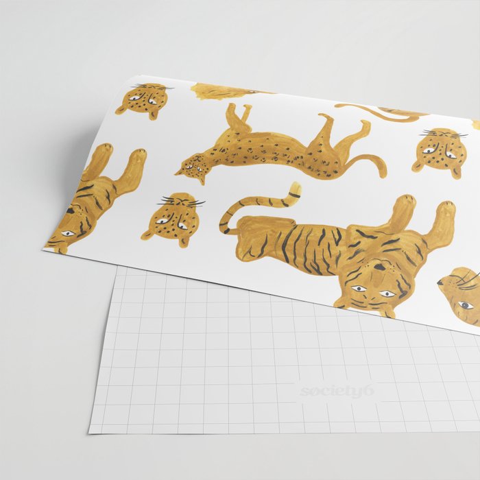 Tiger Lion Cheetah pattern  Wrapping Paper Gallery Image 2