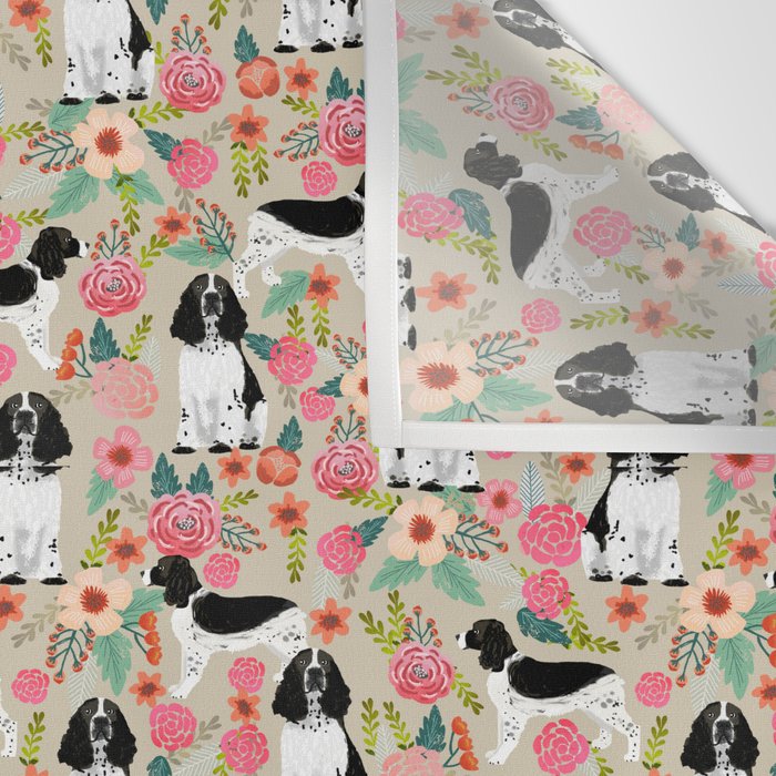 English Springer Spaniel dog breed florals dog gifts for dog lovers dog breeds Wall Tapestry Gallery Image 3