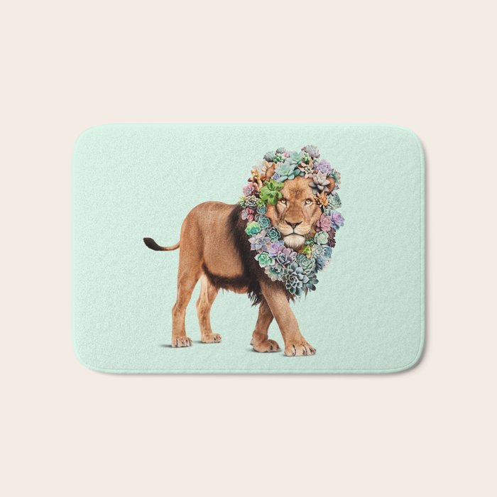 SUCCULENT LION Bath Mat Gallery Image 1