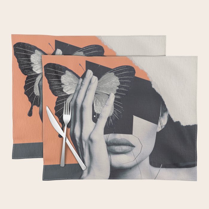 collage art / butterfly Placemat Gallery Image 1