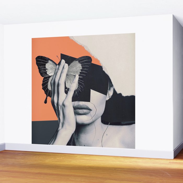 collage art / butterfly Wall Mural Gallery Image 2