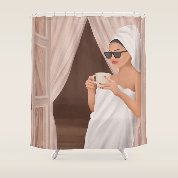 Morning Coffee III Shower Curtain Gallery Image 1