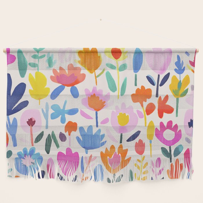 Multicolor Groovy Matisse Summer Flower Garden Wall Hanging Gallery Image 1