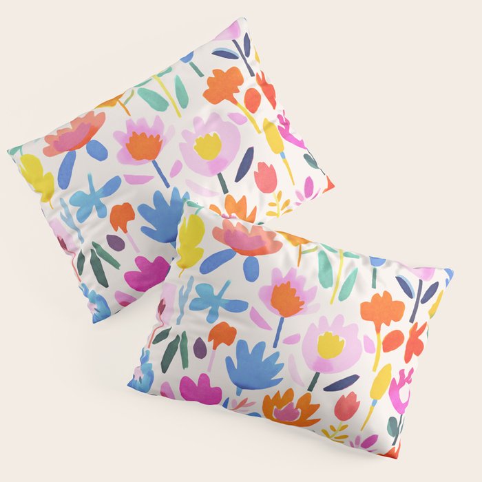 Multicolor Groovy Matisse Summer Flower Garden Pillow Sham Gallery Image 3