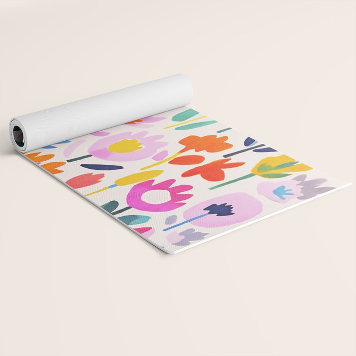 Multicolor Groovy Matisse Summer Flower Garden Yoga Mat Gallery Image 2