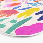 Multicolor Groovy Matisse Summer Flower Garden Bath Mat Gallery Image 3