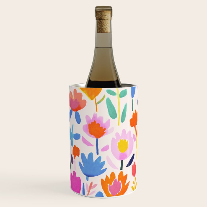 Multicolor Groovy Matisse Summer Flower Garden Wine Chiller Gallery Image 1
