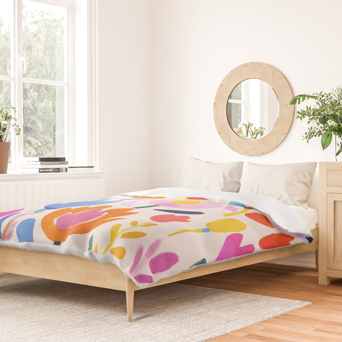 Multicolor Groovy Matisse Summer Flower Garden Duvet Cover Gallery Image 2