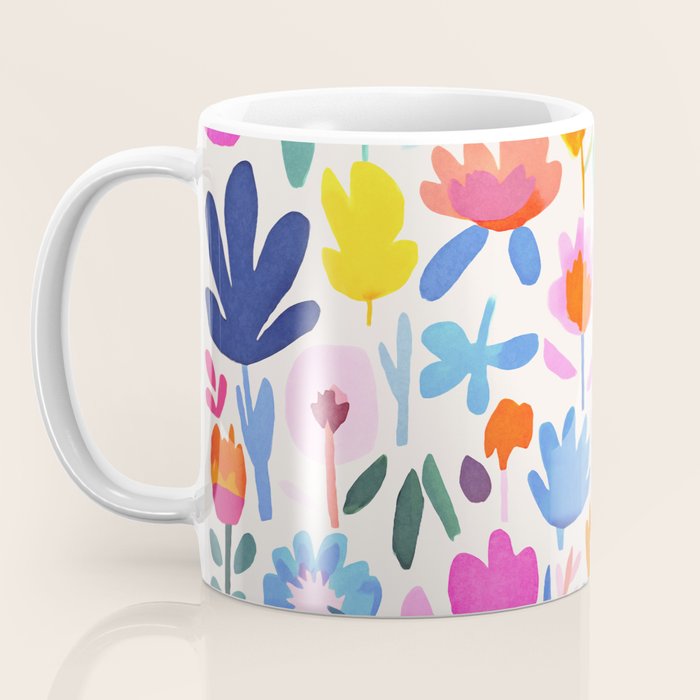 Multicolor Groovy Matisse Summer Flower Garden Coffee Mug Gallery Image 3