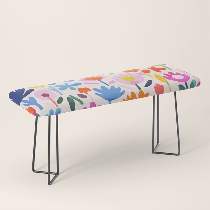 Multicolor Groovy Matisse Summer Flower Garden Bench Gallery Image 1