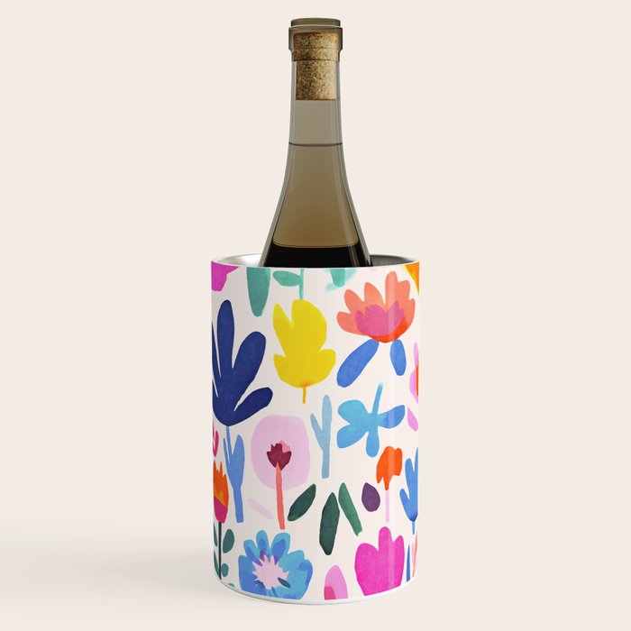 Multicolor Groovy Matisse Summer Flower Garden Wine Chiller Gallery Image 2