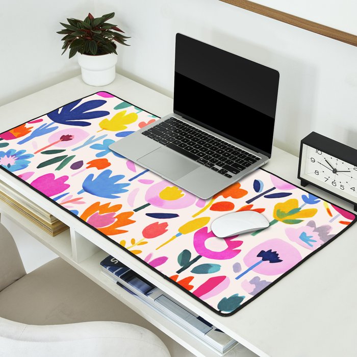 Multicolor Groovy Matisse Summer Flower Garden Desk Mat Gallery Image 2