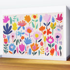 Multicolor Groovy Matisse Summer Flower Garden Wall Mural Gallery Image 2
