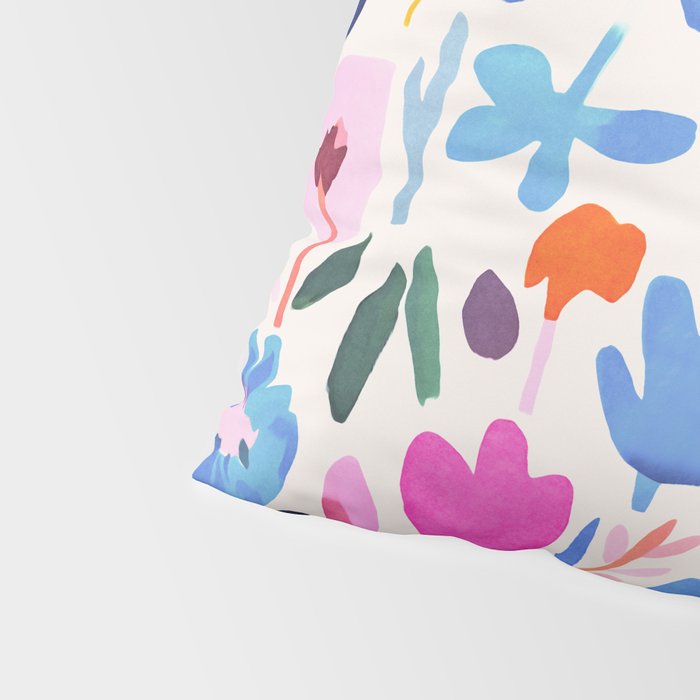 Multicolor Groovy Matisse Summer Flower Garden Pillow Sham Gallery Image 4