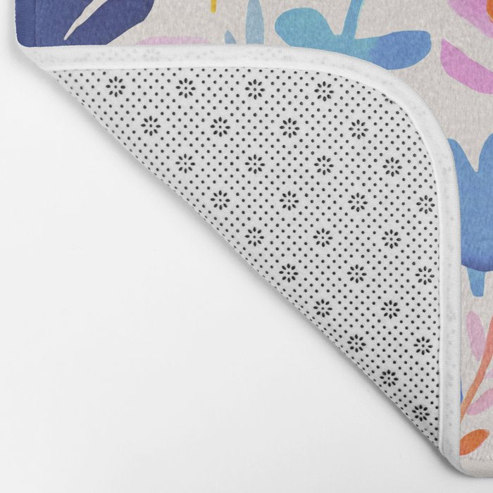 Multicolor Groovy Matisse Summer Flower Garden Bath Mat Gallery Image 2