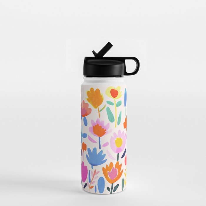 Multicolor Groovy Matisse Summer Flower Garden Water Bottle Gallery Image 1