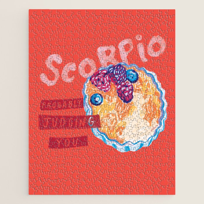 Scorpio Mood in Tomato Red | Zodiac Series Jigsaw Puzzle Gallery Image 1